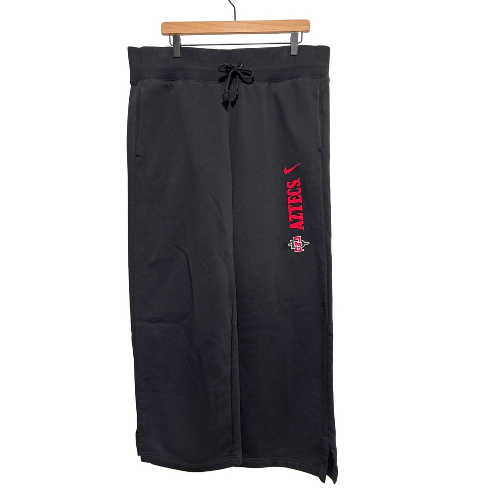 Nike San Diego State Aztecs Wide Leg Sweatpants Black Fleece SDSU Sz XL